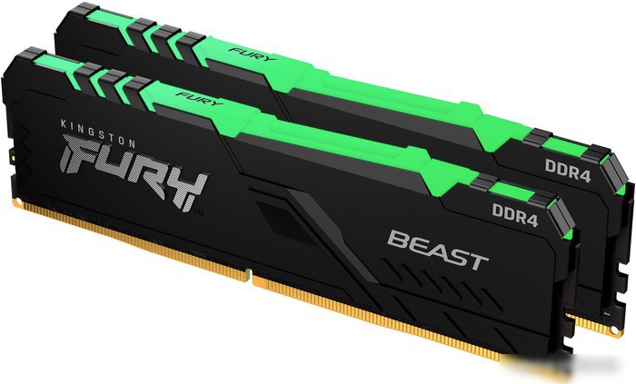 Оперативная память Kingston FURY Beast RGB 2x32ГБ DDR4 3200 МГц KF432C16BB2AK2/64