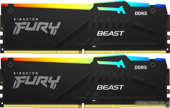 Оперативная память Kingston FURY Beast RGB 2x16ГБ DDR5 6000 МГц KF560C30BBAK2-32