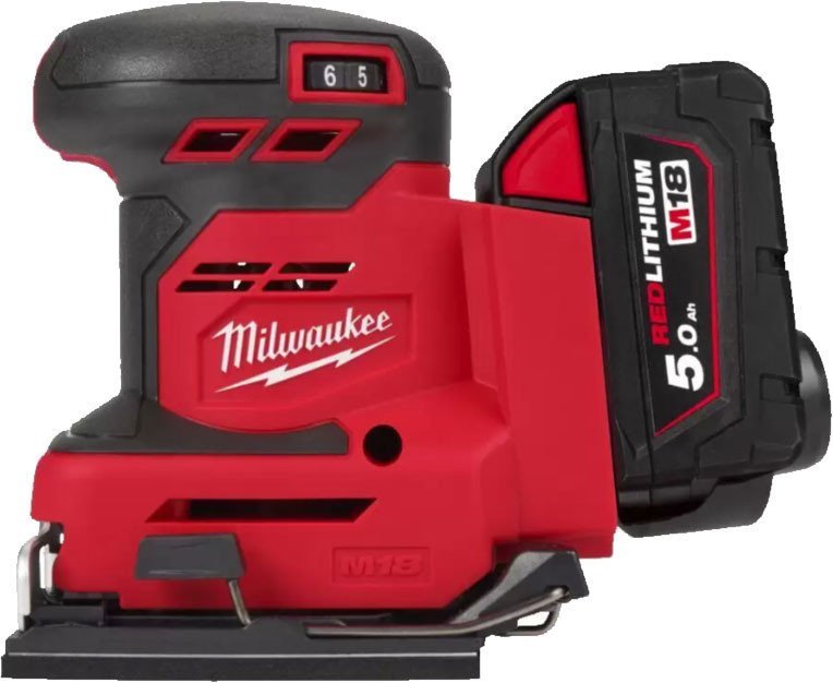 Виброшлифмашина Milwaukee M18 BQSS-502B 4933479967 (с 2-мя АКБ, сумка)