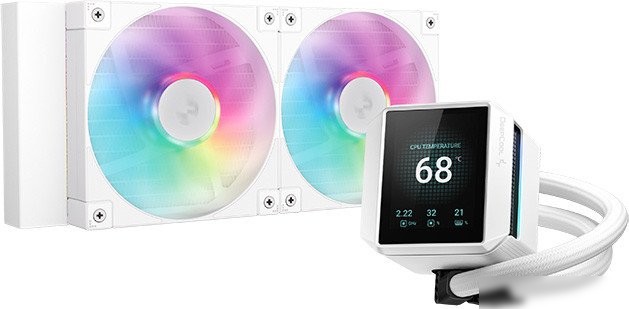 Система жидкостного охлаждения для процессора DeepCool Mystique 240 WH ARGB R-LX240-WHDSNMCP-G-1