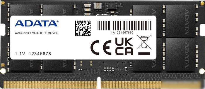 Оперативная память ADATA 16ГБ DDR5 SODIMM 4800 МГц AD5S480016G-S