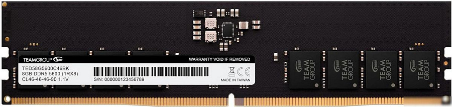 Оперативная память Team Elite 8ГБ DDR5 5600 МГц TED58G5600C4601