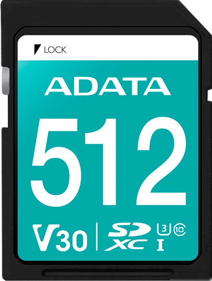 Карта памяти ADATA Premier Pro SDXC 512GB ASDX512GUI3V30S-R