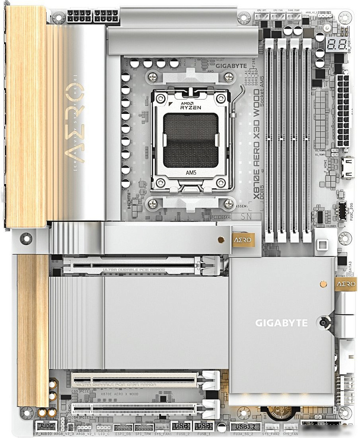 Материнская плата Gigabyte X870E Aero X3D Wood