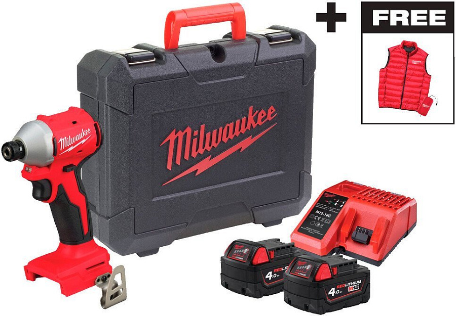 Винтоверт Milwaukee M18 BLIDRCMC-402C 4933499457 (с 2-мя АКБ, кейс)
