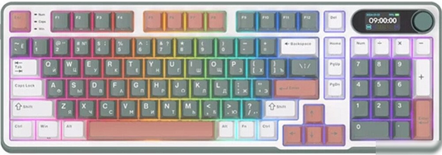 Клавиатура Royal Kludge RK-S98 RGB Clay Green (RK Pale Green)
