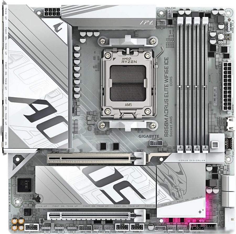 Материнская плата Gigabyte B850M Aorus Elite WiFi6E Ice